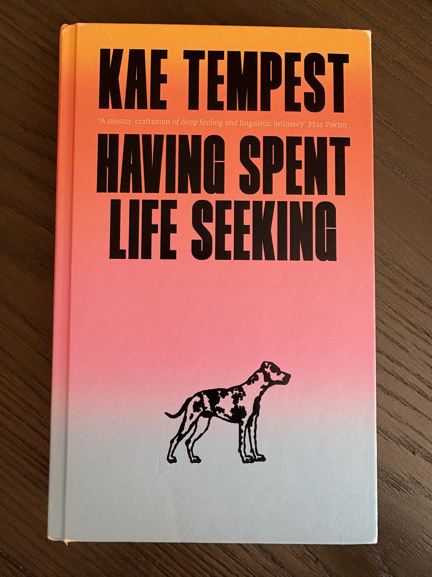 Having Spent Life Seeking by Kae Tempest — book cover
