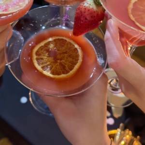 birthday — Din Tanovic birthday — pink glass, dried citrus, another year lit up. — photo by Din Tanovic, Stockholm