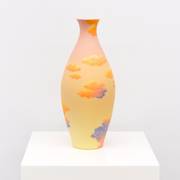 cloud vessel — a pastel sky wrapped around a vase.
