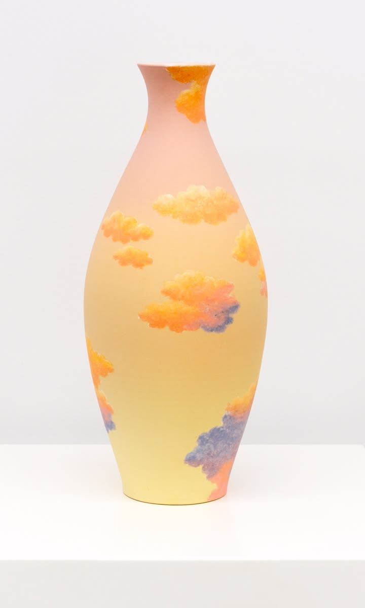 cloud vessel — a pastel sky wrapped around a vase.