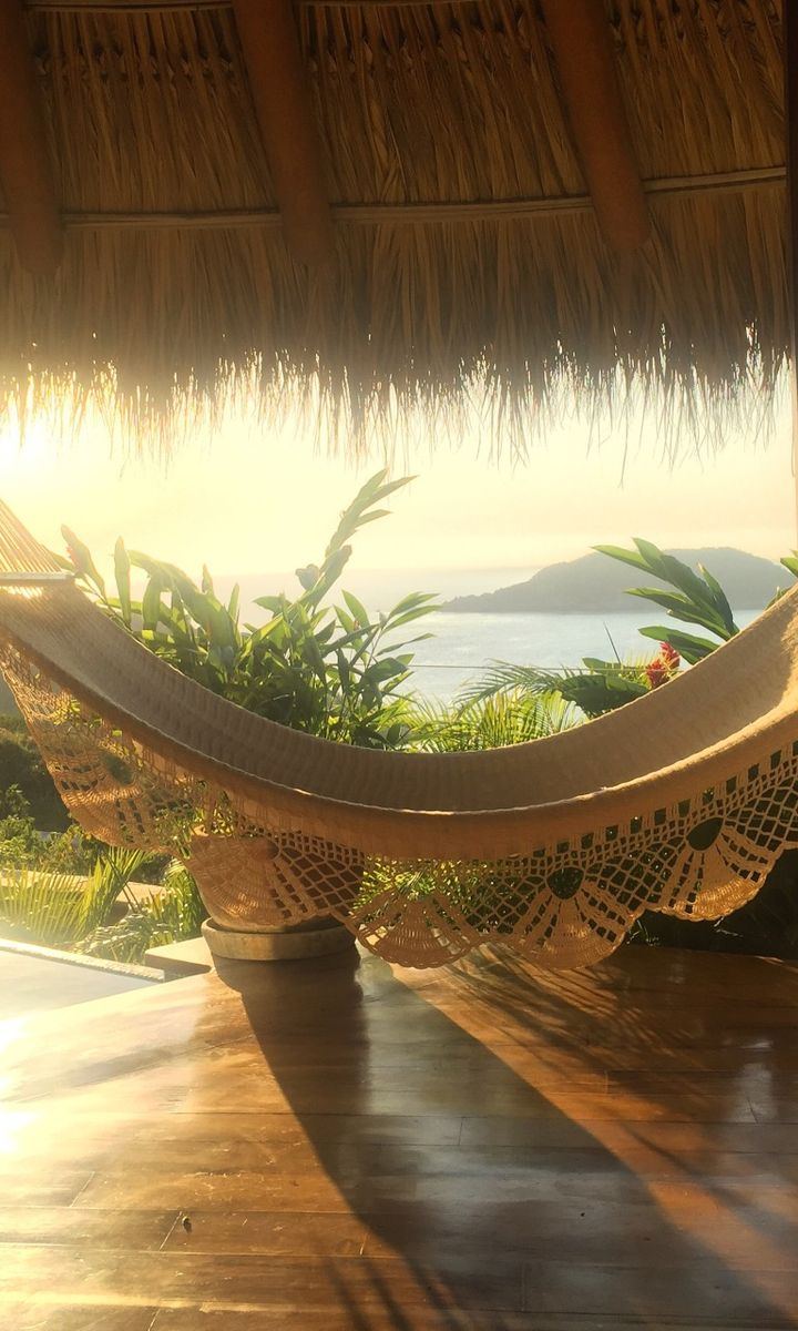 hammock hour — golden light, palapa shade by Din Tanovic, Stockholm photo blog