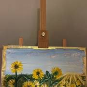 sunflowers — little painting on the easel
